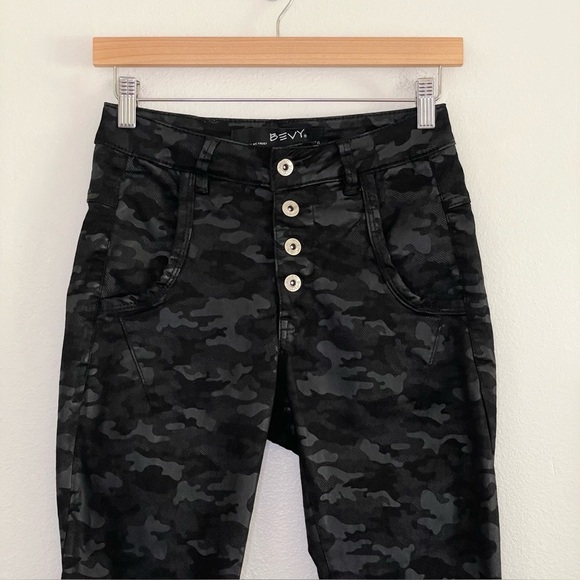 Bevy Flog Commando Button Fly Pant Stretch Cotton Black Camo Size 26 - Picture 5 of 16